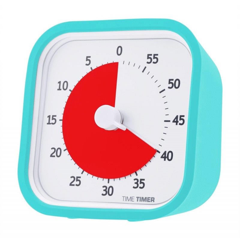 Türkiissinise ümbrise Time Timer MOD otsevaates.