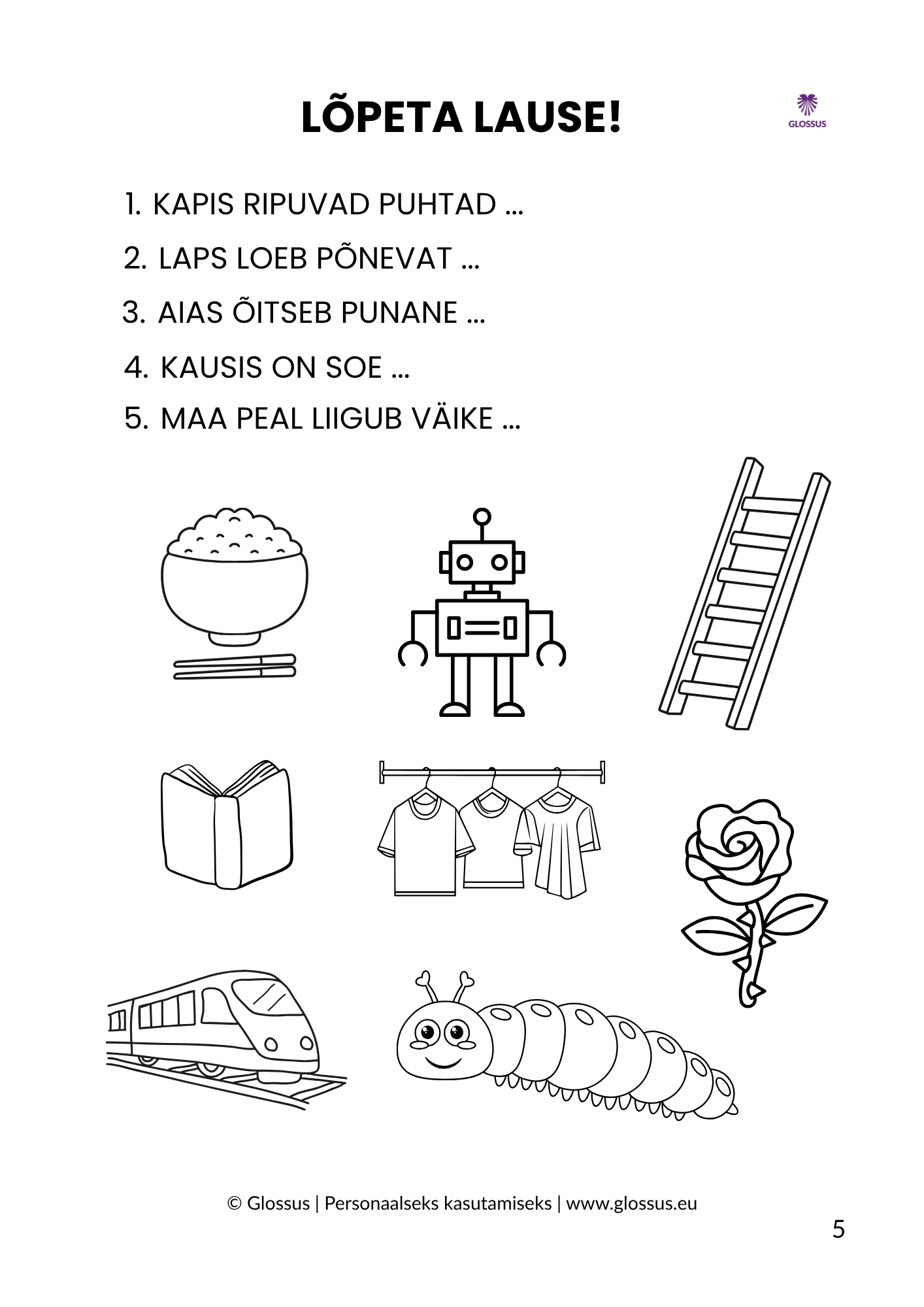 R sõna algul — R-hääliku harjutusmaterjal lastele | Glossus - Pilt 3